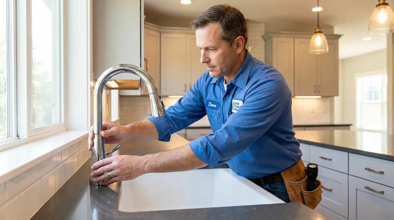 Kitchen faucet installation by Johns Plumbing LLC in Bradford