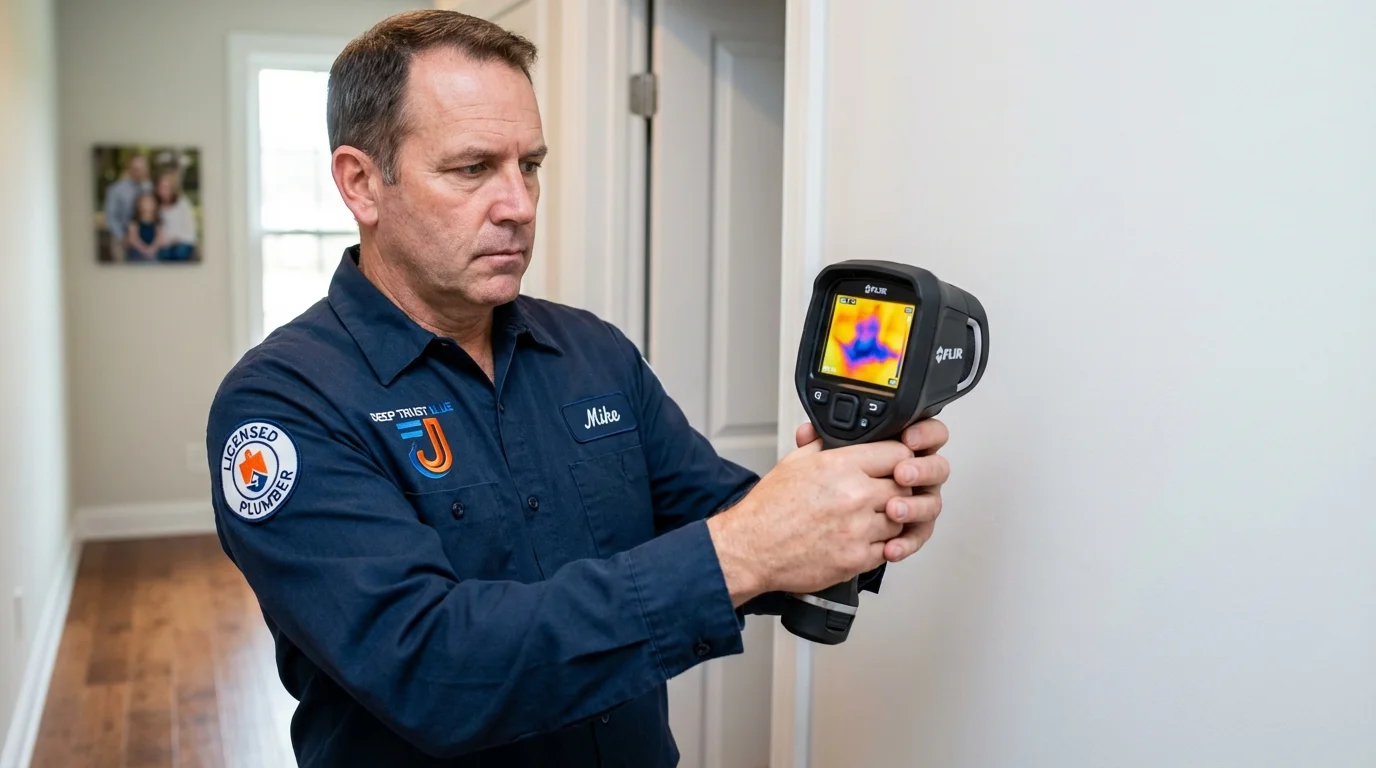 Thermal imaging leak detection by Johns Plumbing LLC in Bradford